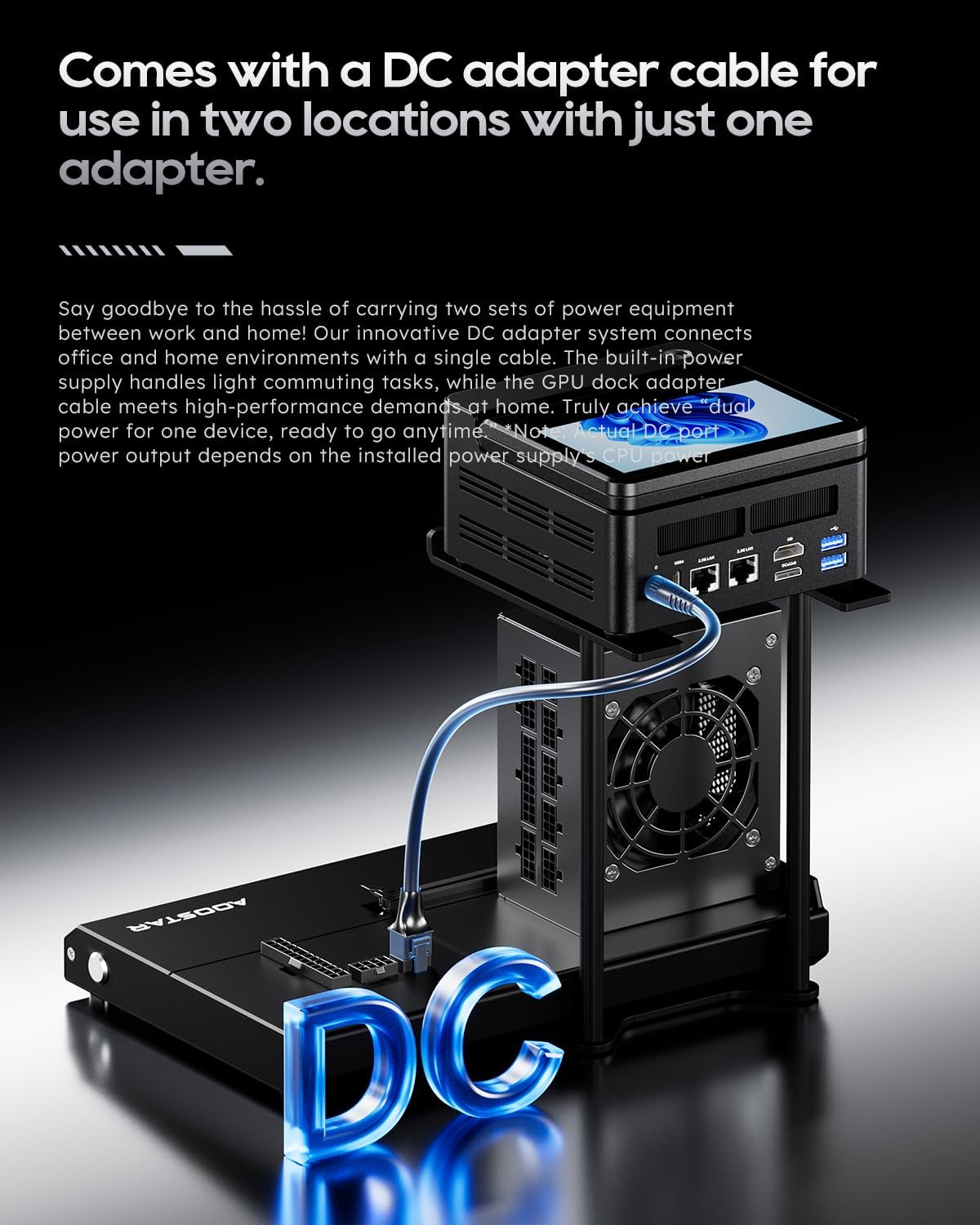 อุปกรณ์ต่อการ์ดจอแยก aoostar egpu dock eg02 tb5+oculink อุปกรณ์ต่อการ์ดจอแยก aoostar egpu dock eg02 tb5+oculink