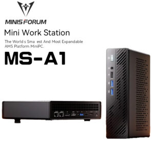 คอมพิวเตอร์แบบ pc minisforum ms a1 mini workstation supports amd am5 9950x /9900x /8700g/7950x/7900x