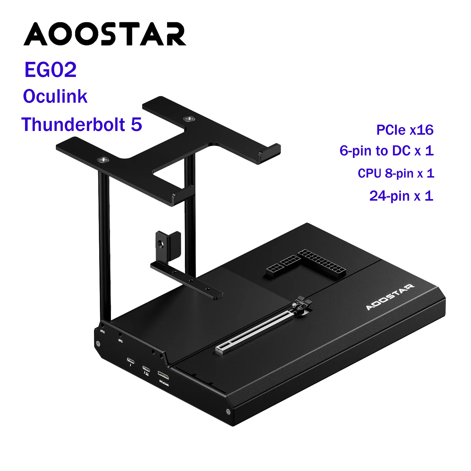 อุปกรณ์ต่อการ์ดจอแยก aoostar egpu dock eg02 tb5+oculink อุปกรณ์ต่อการ์ดจอแยก aoostar egpu dock eg02 tb5+oculink