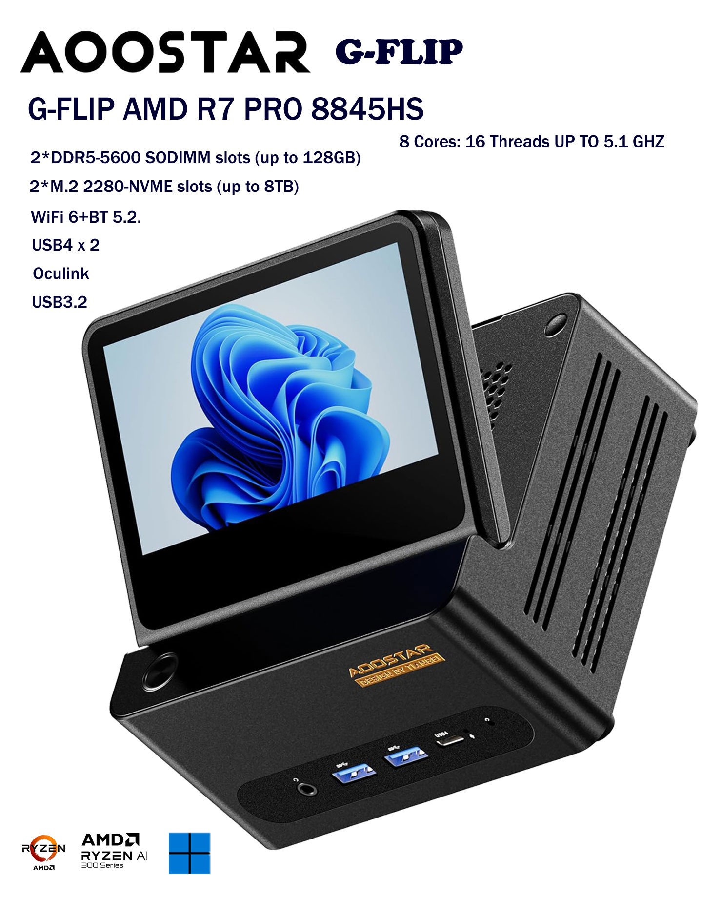 aoostar g flip 8845hs aoostar g flip 8845hs